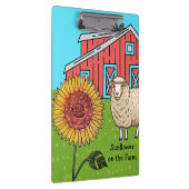 Zonnebloem op de boerderij klembord (Rechts)