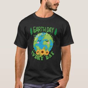 Zonnebloem op de Dag van de Aarde elke dag T-shirt