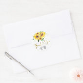 Zonnebloem op de weg Baby shower Dank U Sticker (Envelop)