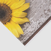 Zonnebloem op een Woodentafel Tissuepapier (Detail)