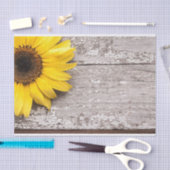 Zonnebloem op een Woodentafel Tissuepapier (Craft)