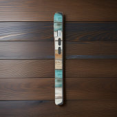 Zonnebloem op Faux Green Verweerde Houten Initiale iPhone 15 Case