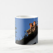 Zonnebloem op het dak. koffiemok (Center)