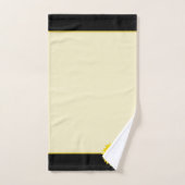 Zonnebloem op Light Beige en Black Bath Towel Set Bad Handdoek (Handdoek)