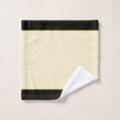Zonnebloem op Light Beige en Black Bath Towel Set Bad Handdoek (Wasdoekje)