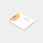 Zonnebloem, op maat van het bureau van post-it® notes (Schuin)