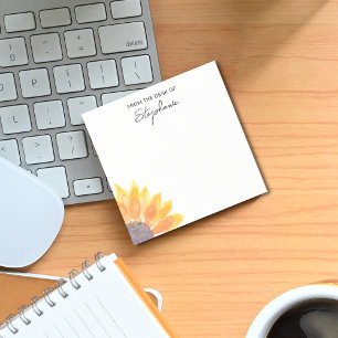 Zonnebloem, op maat van het bureau van post-it® notes