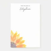 Zonnebloem, op maat van het bureau van post-it® notes (Voorkant)