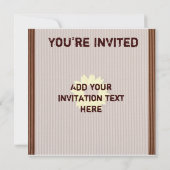 Zonnebloem op "Nep-structuurpapier" uitnodiging (Achterkant)