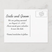 Zonnebloem op Oranje zomerbruiloft Aankondigingskaart (Achterkant)