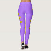 Zonnebloem op paarse leggings (Achterkant)