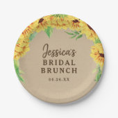 Zonnebloem op papieren bord (Voorkant)