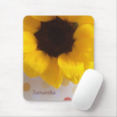 Zonnebloem op Polka Dots Mousepad Muismat (Met muis)