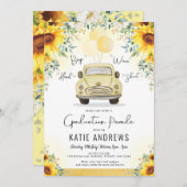 Zonnebloem op rijtjesparade kaart (Voorkant / Achterkant)