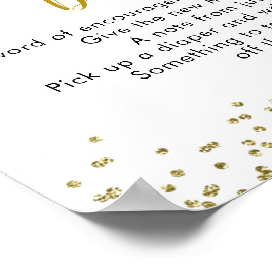 Zonnebloem op weg Baby shower Late Night Luier Poster (Hoek)