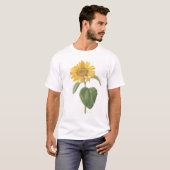 zonnebloem op wit t-shirt (Voorkant volledig)