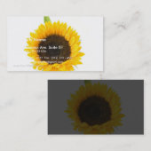 Zonnebloem op witte achtergrond visitekaartje (Voorkant / Achterkant)