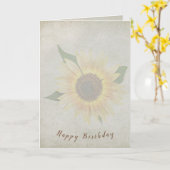 Zonnebloem op zachte geweven achtergrond kaart (Gele Bloem)