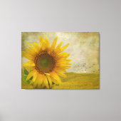 Zonnebloem op zonnebloempitten canvas afdruk (Voorkant)