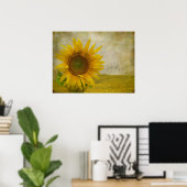 Zonnebloem op zonnebloempitten poster (Thuiskantoor)
