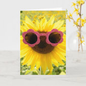 Zonnebloem op zonnescherm kaart (Gele Bloem)