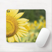 Zonnebloem op zonnige dag muismat (Met muis)