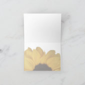 Zonnebloem op zwart Bedankt Note Kaart (Binnen)