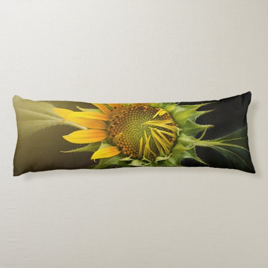 Zonnebloem Openen in volbloei Lichaamskussen (Achterkant)