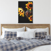 Zonnebloem opgerekt canvasprint canvas afdruk (Insitu (Slaapkamer))