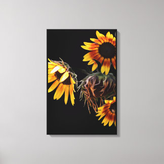 Zonnebloem opgerekt canvasprint canvas afdruk