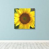 Zonnebloem opgespannen canvasprint canvas afdruk (Insitu (Houten vloer))