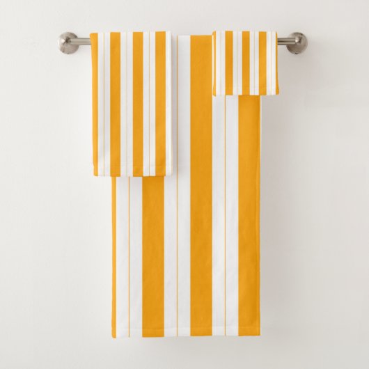 Zonnebloem Oranje Geel Gestreept Bad Handdoek (Insitu)
