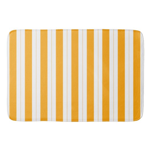 Zonnebloem Oranje Geel Gestreept Badmat (Voorkant)