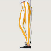 Zonnebloem Oranje Geel Gestreept  Leggings (Links)