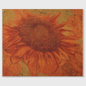 Zonnebloem Oranje goudtextiel, ontkoppeling Cadeaupapier (Vlak)