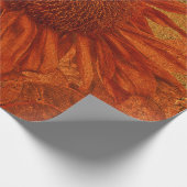 Zonnebloem Oranje goudtextiel, ontkoppeling Cadeaupapier (Hoek)