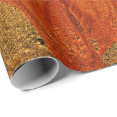 Zonnebloem Oranje goudtextiel, ontkoppeling Cadeaupapier (Rol Hoek)