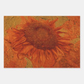 Zonnebloem Oranje goudtextiel, ontkoppeling Inpakpapier Vel (Voorkant 2)