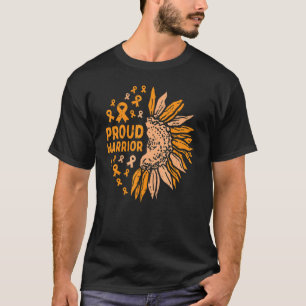Zonnebloem Oranje Ribbon Proud Warrior Leukemie Aw T-shirt