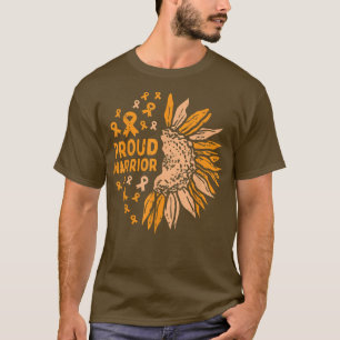 Zonnebloem Oranje Ribbon Proud Warrior Leukemie Aw T-shirt