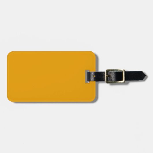 Zonnebloem Oranje vaste kleur Bagagelabel (Voorkant horizontaal)
