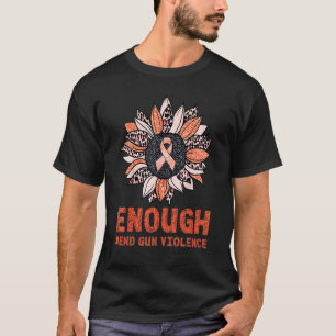 Zonnebloem Oranje Vrede genoeg einde Pistool gewel T-shirt