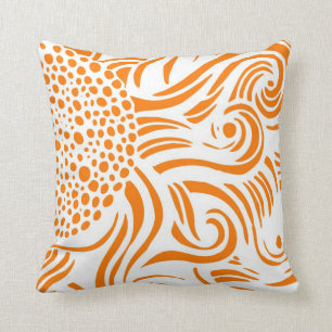 Zonnebloem - Oranje/wit - Pillow Kussen