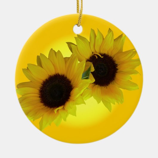 Zonnebloem Ornament Beauful Yellow Flower Decor (Voorkant)