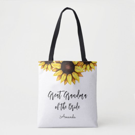 Zonnebloem Oud-oudoma van de Bruid  Tote Bag (Voorkant)