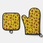 Zonnebloem Ovenwant & Pannenlap Set (Voorkant)