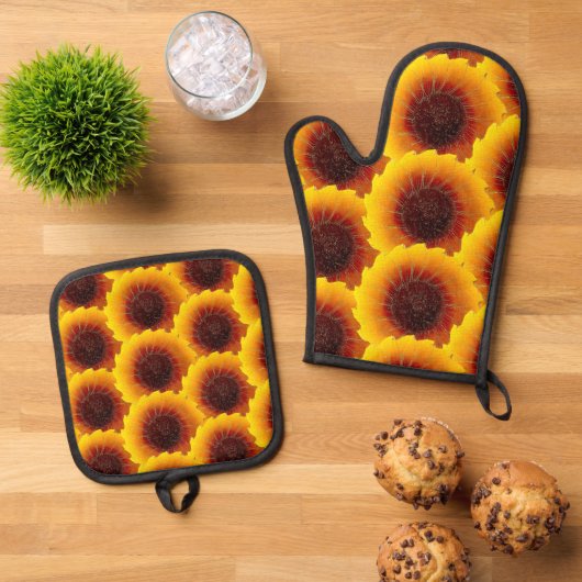 Zonnebloem Ovenwant & Pannenlap Set (Top down)