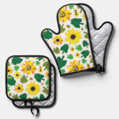 Zonnebloem Ovenwant & Pannenlap Set (Voorkant / Achterkant)