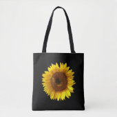 Zonnebloem over prullenbak tote bag (Voorkant)
