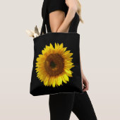Zonnebloem over prullenbak tote bag (Dichtbij)